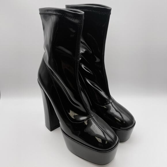 Stuart Weitzman Womens Skyhigh 145 Platform Mid Calf Bootie US 10 Black NWOB - Picture 5 of 12